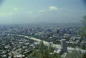 Blick auf Santiago de Chile