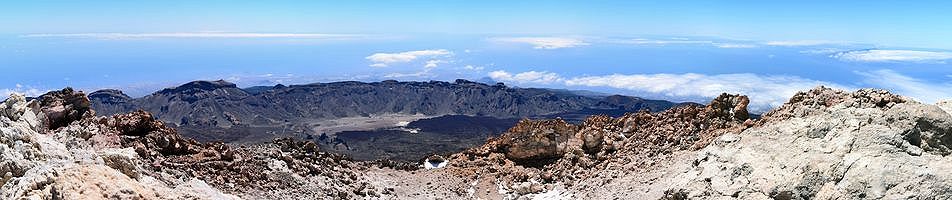 Gipfelpanorama vom <i>Pico de Teide</i>