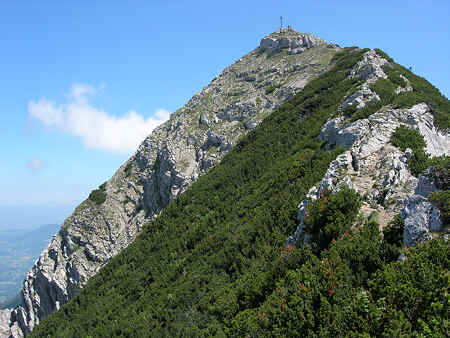 Gipfelaufbau der Aiplspitz von Westen Aiplspitz