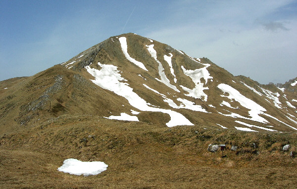 Gipfel des Riebenkofel (2386 m) von Südost Riebenkofel