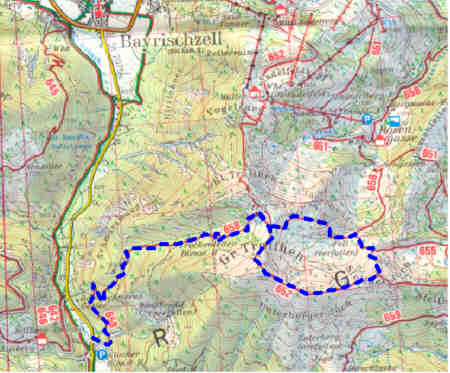 Wanderroute zum Gr. Traithen