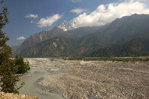 Schotterebene im Kali Gandaki - Tal Kali Gandaki