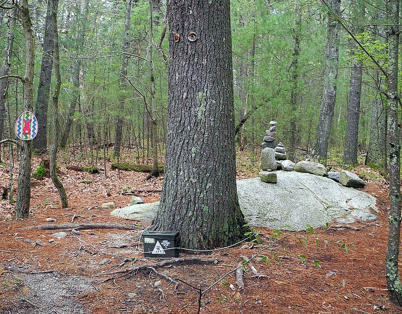 Die von Gletschern geformte Felskuppe des Jerimoth Hill Jerimoth Hill